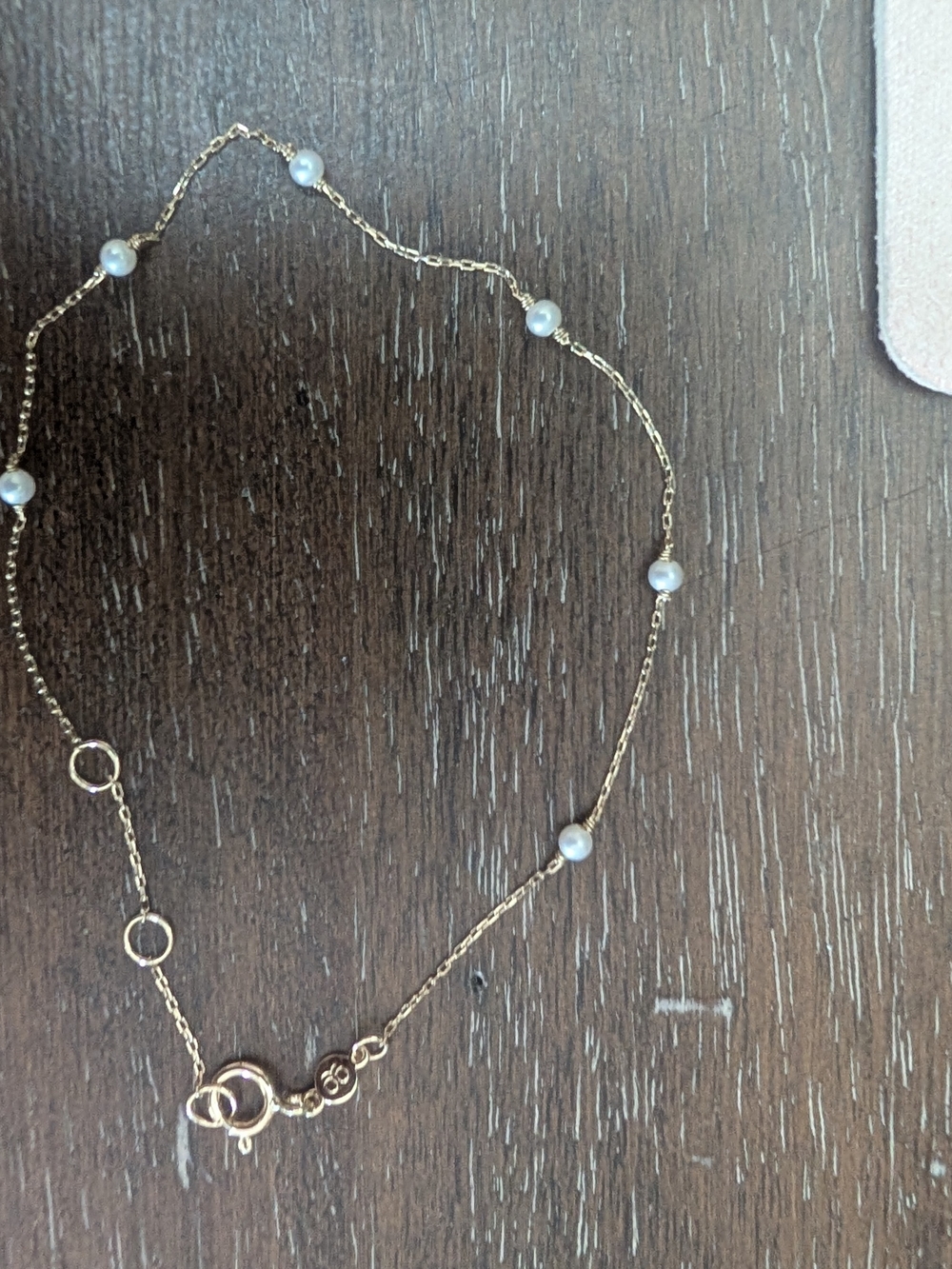 Gorjana Gold Pearl Chain Bracelet NWT - Picture 5 of 6